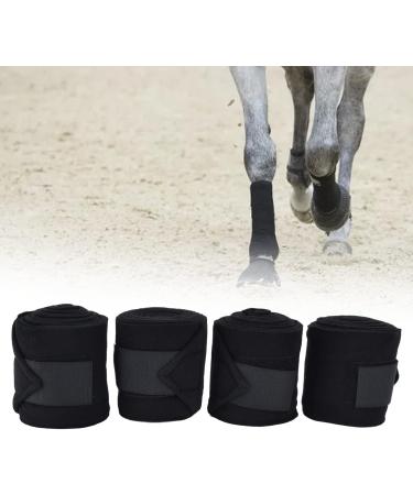 Horse Wraps 4 PCS Soft Adhesive Horse Leg Wraps Breathable Bandage with Sticky Tape for Livestock Cow Horse Black or Red - Buy Online on GoSupps.com