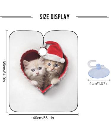 Bolaz Waterproof Barber Cape - Christmas Cat & Cheetah Hair Cutting Bib for Men & Women - Unisex Salon Apron - Buy Online on GoSupps.com