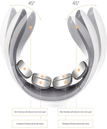 U-Shaped Neck Massage Device - Ergonomic 42 C Hot Compress Deep Tissue & Trigger Point Massager with 6 Heads for Home Office & Travel - International Shipping Available - Buy Online on GoSupps.com