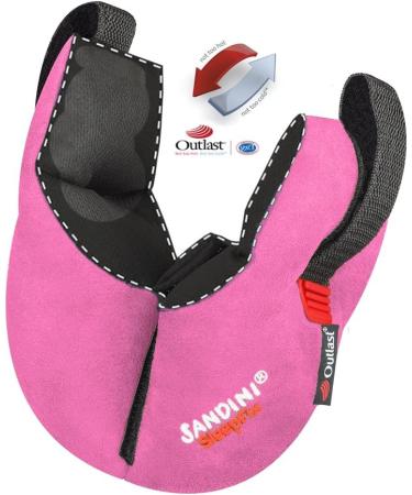 SANDINI SleepFix Kids Outlast Child Neck Pillow - Pink | Supportive Cushion for Car, Bike, Travel | Temperature Regulation | Prevents Head Tilting - Buy Online on GoSupps.com
