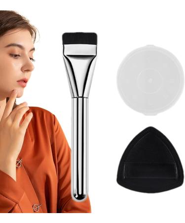 Flat Foundation Brush - Cream Foundation Concealer Brush Cream Concealer Makeup Brush Includes Makeup Sponges Puff for Women - Buy Online on GoSupps.com