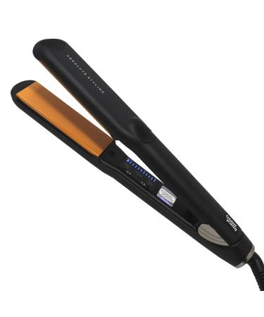 GlamPalm GlamPalm Flat Iron 1 1/4" Hair Straightener with Digital LCD. Classic Ceramic Coated Plates with Adjustable Temperature Straightens & Curls for Smooth and Silky Hairstyle. Heats Up