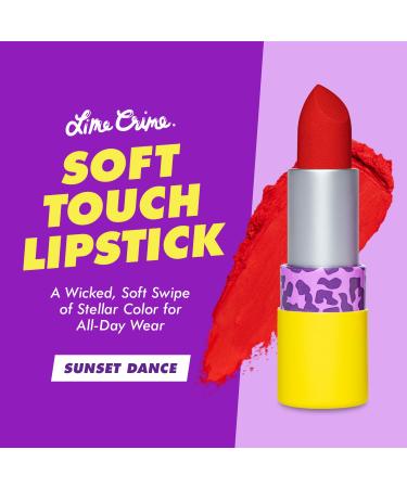 Lime Crime Sunset Dance Soft Touch Matte Lipstick - Strawberry Red Retro Shade - Long-Lasting & Comfortable Formula - Talc-Free & Paraben-Free - Buy Online on GoSupps.com