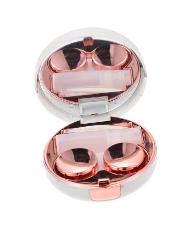 JECOMPRIS 1 Set Box Contact lens container cosmetic accessory cosmetic container for the trip portable eye keeper Eyeholder colored plastic duplex box white marble travel