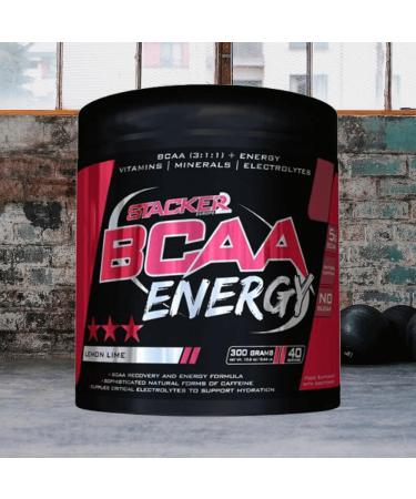 Stacker2 Europe BCAA Energy Lemon Lime with electrolyte and synergy ingredients 5 g BCAA in researchbased ratio 311 300 grams 40 servings no sugar - Buy Online on GoSupps.com