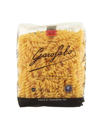 Garofalo Garofalo Pasta di Gragnano IGP Fusilli No. 63 Durum Wheat Semolina Pasta 100% Neapolitan Pasta Short Pasta 500 g Pack