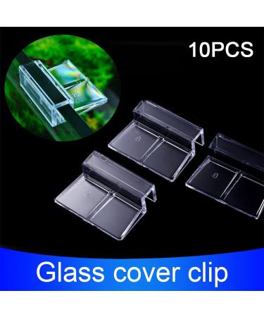 10pcs Universal Lid Clips for Rimless Aquariums - 6mm Aquarium Cover Clips for Acrylic and Glass Tanks - Buy Online on GoSupps.com