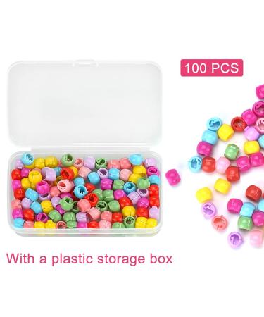 100 Mini Hair Clips - Colorful Pearl Hair Clips for Women & Girls | Plastic Hair Clamps & Needles in Box - Buy Online on GoSupps.com