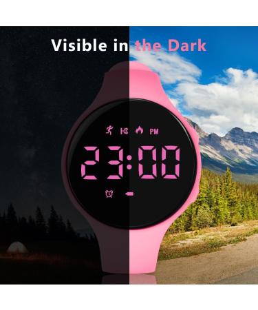 Flintronic Pedometer Clock - Digital Fitness Watch for Kids | No Bluetooth Pink Running Tracker - Buy Online on GoSupps.com