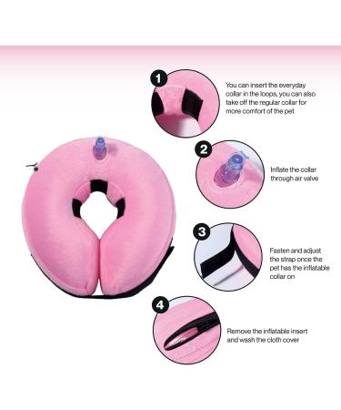 Inflatable Dog Collars for After Surgery - Inflatable Pet Collar for Dogs and Cats - Sizes XS S M L XL - Dog Donut Inflatable Collar (Blue M) - Buy Online on GoSupps.com