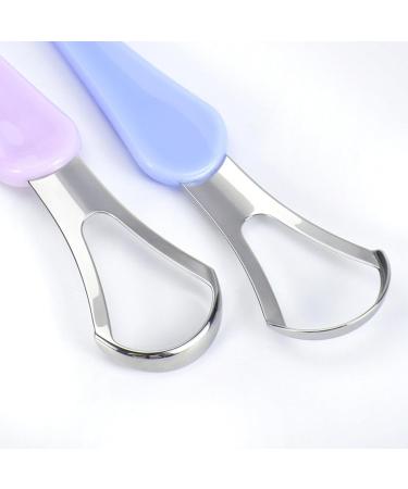 Buy Tongue Scraper & Brush Set for Kids & Adults - Travel Case Included | Oral Care Hygiene Essentials (2pcs Blue & Purple - Buy Online on GoSupps.com