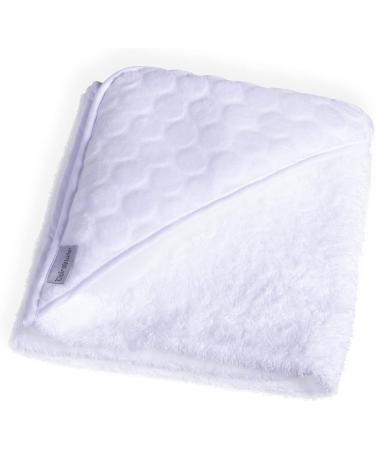 Clair de Lune Marshmallow Hooded Baby Bath Towel - 75x75 cm White - Soft Cotton/Terry - Ideal for Bath Time - Buy Online on GoSupps.com