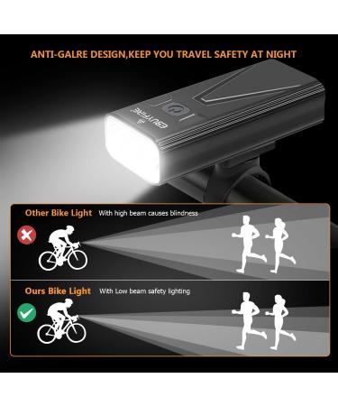USB Rechargeable Bike Lights Set - 3000LM Super Bright Headlight Front & Rear LED - 3+5 Light Mode - Fits All Bicycles - Buy Online on GoSupps.com