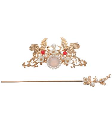 Soimiss Golden Hair Clip | Chinese Hairpin & Knot Stick | Bridal Phoenix Crown Hair Accessory - Shop Internationally! - Buy Online on GoSupps.com
