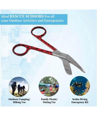 A2ZSCILAB Lister Bandage Scissors 5.5 - Premium Stainless Steel for Nurses, Doctors & First Aid - Red Paws Half - Buy Online on GoSupps.com