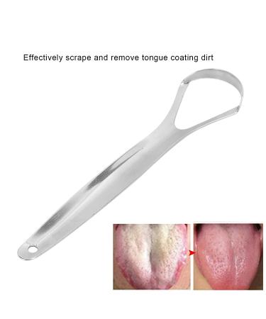 Stainless Steel Adult Tongue Scraper Set - Portable Reusable Fresh Breath Cleaner (2pcs, S) - Buy Online on GoSupps.com