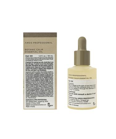 AMOS Professional Botanic Calm Essential Oil | Vegan Scalp & Hair Strengthening Oil with Rosemary for All Hair Types - 1.0 fl. oz | International Shipping Available - Buy Online on GoSupps.com