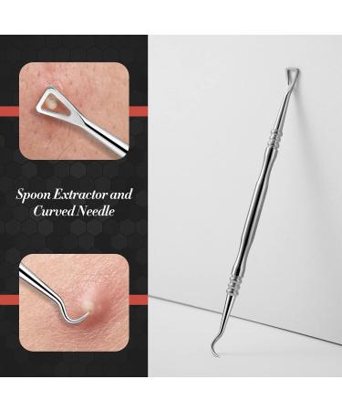 BEZOX Blackhead Remover Tools Pore Extractor Kit Set of 3 Stainless Pimple Popper Facial Tools with Metal Storage Case 3 pcs 1.0 - Buy Online on GoSupps.com