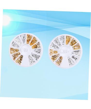 Ipetboom 2 Boxes Nail Accessories Nail Jewelry Nails Decoration Metal Rivet Metal Decor Nail Art Decoration Nail Decorations for Nail Art Nail Rhinestone Gold Trim Assorted 3d Gem - Buy Online on GoSupps.com