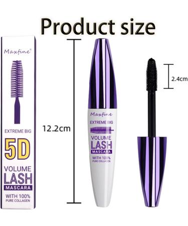  HISUNBEN Waterproof purple mascara 10ml water-resistant long-lasting volumizing for Christmas Halloween parties weddings (white tube - blue-purple) - Buy Online on GoSupps.com