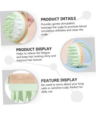 Beavorty 3Pcs Hair and Scalp Shampoo Brush Scalp Exfoliating Brush and Scalp Massaging Scrub - Buy Online on GoSupps.com