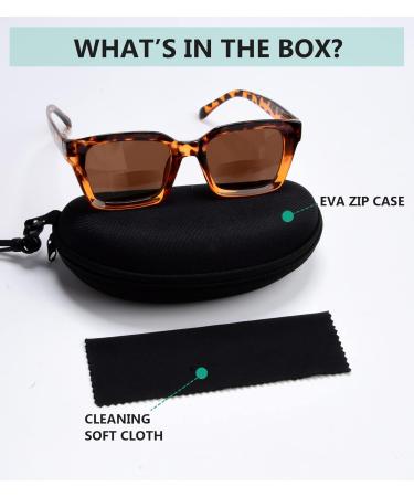 Eyekepper Women s Bifocal Sunglasses - Stylish Tortoise Oversized Readers with Tinted Lens +2.50 Diopters for Sun Reading - Buy Online on GoSupps.com