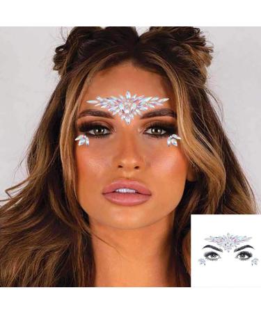 Bomine Rhinestone Face Stickers Mermaid Gems Festival Body Jewels 2 Sets - Pattern 4 - Buy Online on GoSupps.com