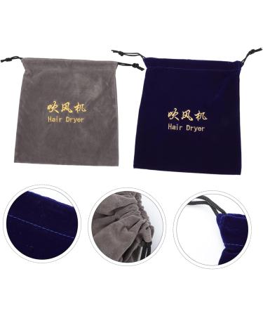 FOMIYES 4 Pcs Storage Bag Drawstring Hair Dryer Pouch Travel Jewelry Bag Portable Hair Dryer Case Velvet - Buy Online on GoSupps.com