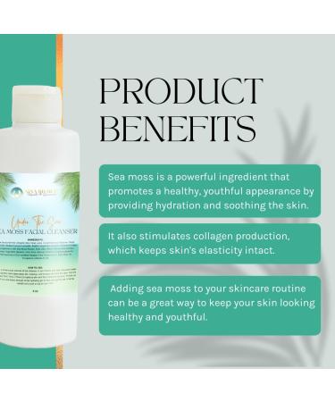 Sea Moss Soap for Facial & Body | Paraben Free | White Willow Bark | Moisturizing for Sensitive Skin | All Skin Types | Acne Eczema Psoriasis Relief | 4oz Bottle - Buy Online on GoSupps.com