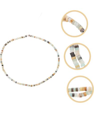 OHPHCALL 1 String Septum Beads Macrame Beads Bracelet Accessories Heishi Beads Bracelet Loose Beads Crystal Spacer Beads Colorful Beads Spacer Rocks Bead Chips Beads Craft Stone Small Beads Sky-blue 39X0.4X0.2CM - Buy Online on GoSupps.com