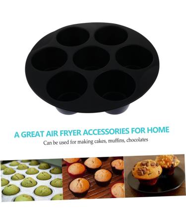 4 Pcs Silicone Cake Cup Airfryer Air Fryer Silicone Molds 7 Holes Muffin Molds Muffin Cake Cups Muffin Baking Cup Cake Mould Kitchen Baking Molds Cake Mold Popsicle 17.7X17.7X4CMx2pcs Blackx2pcs - Buy Online on GoSupps.com