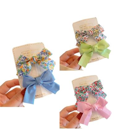 MYhose Children's Hair Clips - 2 Pack Retro Flower Bow Clips for Baby Girls - Yellow Alligator Hairpins - Buy Online on GoSupps.com