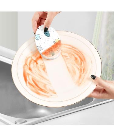 3-Pack Cleaning Kitchen Sponges Oval Dog and Cat Kitchen Cellulose Dishwashing Wood Pulp Cotton - Buy Online on GoSupps.com