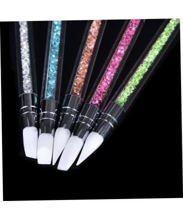 nail tool nail silicone head nail pen nail art carving silicone pen hollow out medium Pink - Buy Online on GoSupps.com