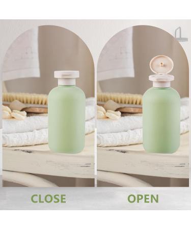 Boutihao 4-Piece Hinged Lid Cream Bottle Set | Refillable Travel Lotion Containers (200ml Green) - Ideal for Shampoo & Creams | International Shipping Available - Buy Online on GoSupps.com