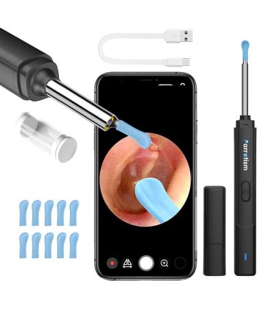 Parrotism Ear Wax Removal Wireless Otoscope with 6 LED Lights 2K HD Camera Ear Wax Remover Cleaning Set Compatible with iPhone and Android Devices Adults Kids and Pets (Y9)