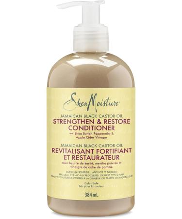SheaMoisture Jamaican Black Castor Oil Strengthen & Restore Leave-in Conditioner | Conditioner (Restorative Formula) 340 ml + 384 ml Castor Oil + Conditioner Peppermint and Apple - Buy Online on GoSupps.com
