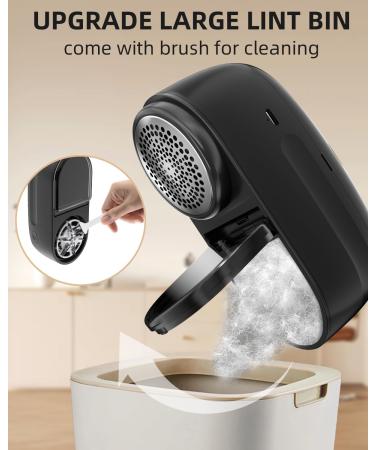 Fabric Shaver & Lint Remover - 2 in 1 Sweater Defuzzer with 2600mAh Battery 6 Leaf Blades for Clothes Couch Blanket & More - Buy Online on GoSupps.com