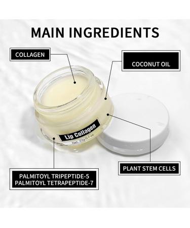Collagen Lip Sleeping Mask Overnight Lip Collagen Balm with Peptide Complex & Coconut Oil Hydrating Day & Night Lips Mask and Primer for Dry Lips 20g x2 - Buy Online on GoSupps.com