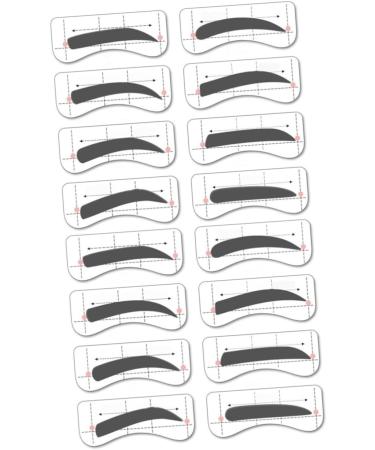 MAGICLULU 64 Pairs 8 Eyebrow Card Eyebrow Stencils Eyebrow Stickers Eyebrow Makeup Tools Conjoined Card mediumx2pcs As Shownx2pcs - Buy Online on GoSupps.com