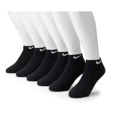 Nike Men's 6-pk. Low-Cut Performance Socks, S 8-12 Black