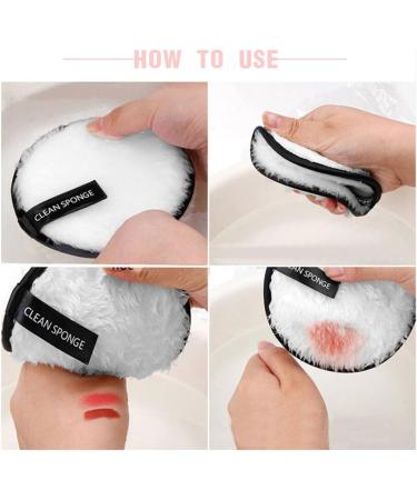 Buy Asymnm 6-Piece Washable Slaughtering Pads | Microfiber Reusable Makeup Sponges for Facial Cleaning - 11.5 cm 6 Colors - Buy Online on GoSupps.com