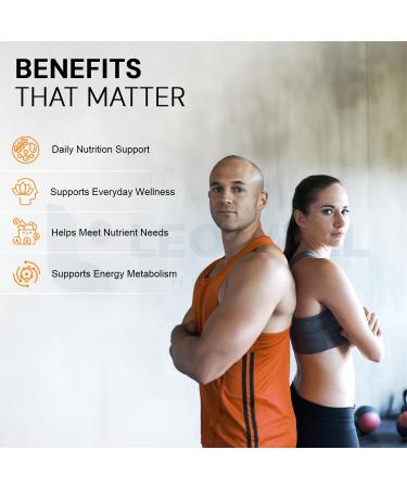 Leowell Multivitamin for Men & Women Daily Vitamin & Mineral Complex with Vitamin A C D E B-Complex Zinc Iron & Magnesium Immune & Energy Support 60 Capsules Multivitamin Supplement - Buy Online on GoSupps.com