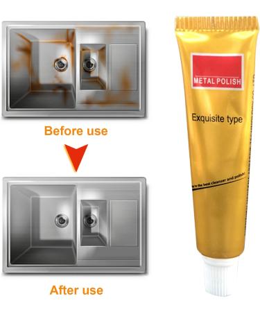 Rust Removing Paste - Fast-Acting Metal Polish Paste - Compact Paste for Metal Dirt Removal for Magnesium Tin Stainless Steel Brass Aluminum Chromium Azsul D: 10g Fine - Buy Online on GoSupps.com