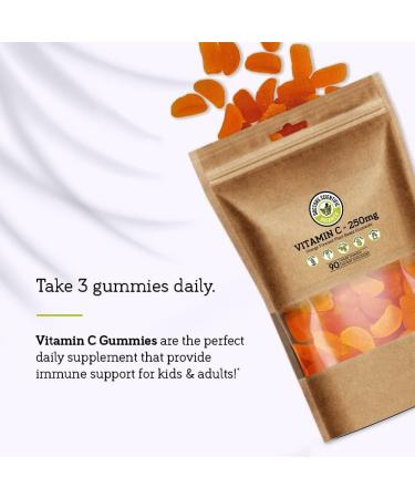 Doctors Scientific DSO Vitamin C Gummies - Delicious and Natural Orange Flavored Gummies - Vegan Plant Based Gummies 90 Count - Buy Online on GoSupps.com