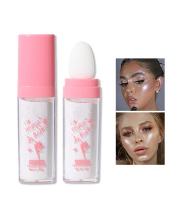 Glitter High Gloss Spray Polvo De Hadas Glitter Highlighter Makeup Body Face Glitter Powder Natural Three-Dimensional Fairy Powder Highlighter- 01Pearl White 01 Pearl White