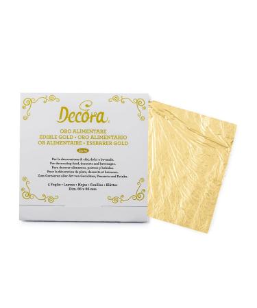 Decora 9570104 5 Edible Gold Leaves Mm86x86