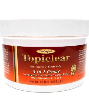 Topiclear 3 in 1 Creme Cocoa Butter  Shea Butter  Carrot Butter 18 fl oz