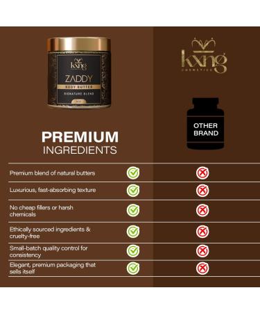 KXNG Cosmetics Organic Shea Body Butter Cream 4oz | Mens Body Butter for Black Men & Women with Shea Cocoa Mango & Coconut Oil | Moisturizing Cream for Hands Feet & Skin Zaddy - Buy Online on GoSupps.com