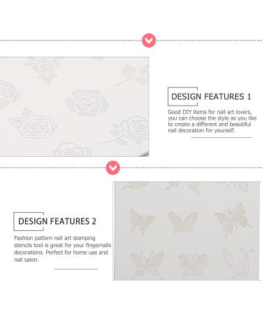 Shop Lurrose Nail Stamps - Flower & Butterfly Nail Art Templates | 3-Piece Manicure Tool Set for Home & Salon - Buy Online on GoSupps.com